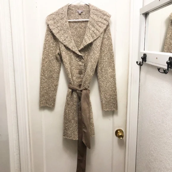 J Jill Alpaca Mohair Blend Knit Duster Cardigan Multicolor Size Medium - Picture 1 of 14